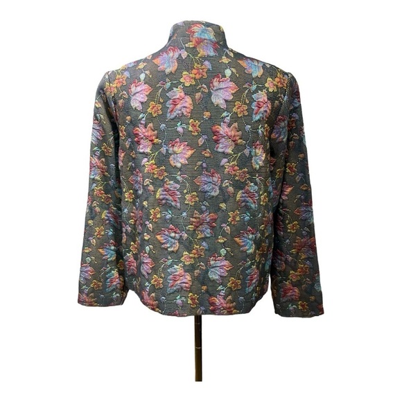 M.D.L. New York Ladies Brocade/Lined Jacket w/ Four Frog Closures - size L - Picture 3 of 9